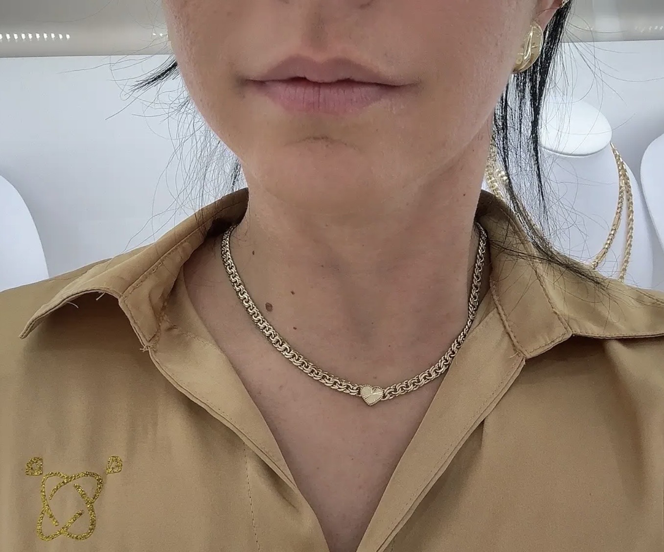 Gargantilla ispiracion tejido chino